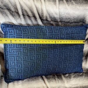 Versace Home Made in Italy 🇮🇹 Signature Blue Black Medusa Velvet Large Pillow